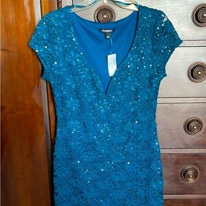 A green formal dress